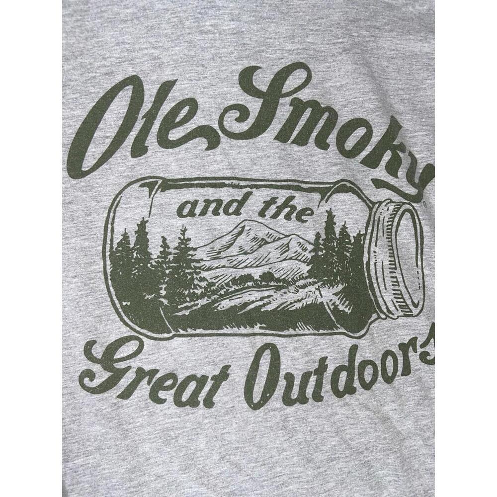 Ole Smoky Tennessee Whiskey Shirt Men M Gray Long Sleeve Outdoors Moonshine Alc
